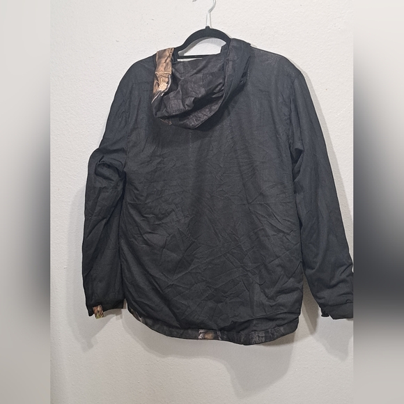 Mossy Oak Jacket Unisex Hunting Black Camouflage Hooded Camo, Size XXL. - Picture 6 of 16